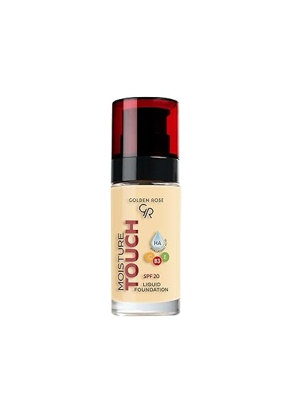 Rose Moisture Touch Liquid Foundation SPF20 No: 102 Nemlendirici Etkili Fondöten