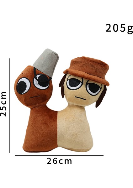 25CM Sprunki Plush Incredibox Tek Parça Ritim Kutusu Oyunu Peluş Oyuncak (Yurt Dışından)
