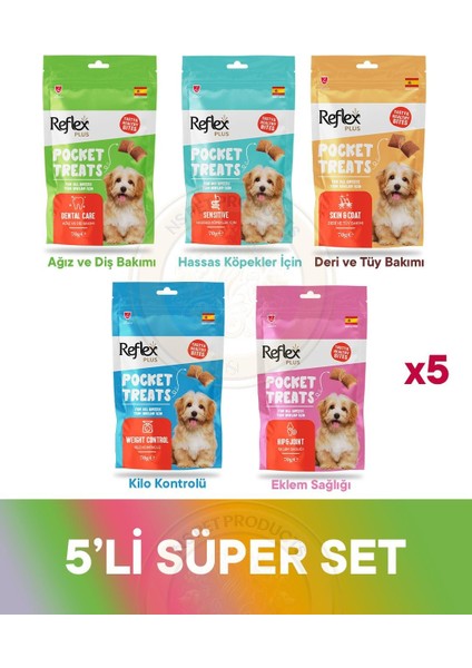 Pocket Treats Hepsi Bir Arada 5li Köpek Ödül Maması 5X70GR
