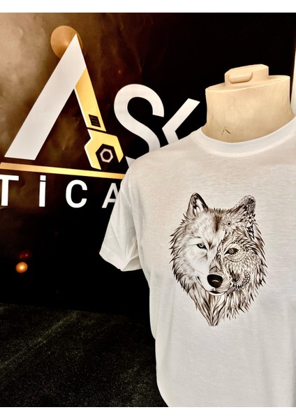 - Cotton Penye Unisex Kurt Baskılı