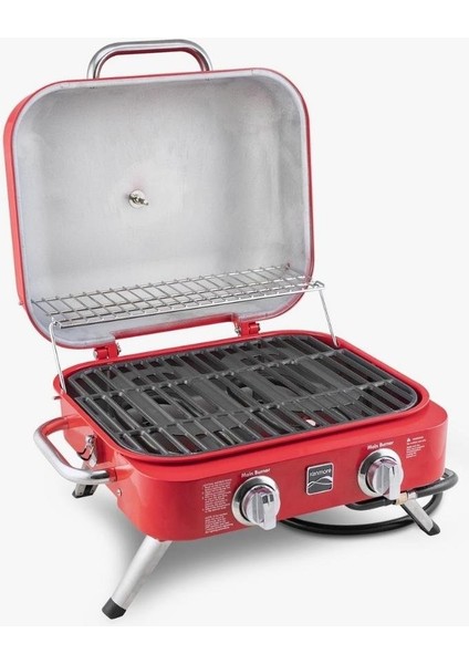 Masa Üstü Gazlı Barbekü Kırmızı modelleri