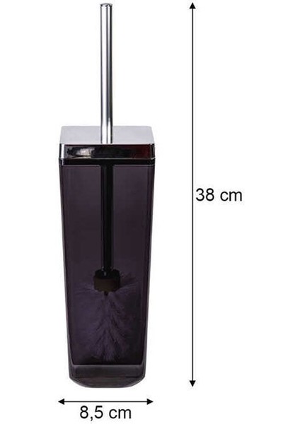 M-SA04-25 Toskana Tuvalet Fırçası-Şeffaf Siyah fiyatları