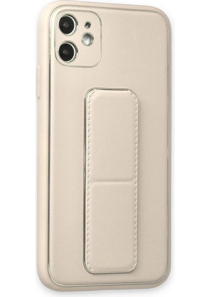 Newface iPhone 12 Kılıf Coco Deri Standlı Kapak - Beyaz fiyatları