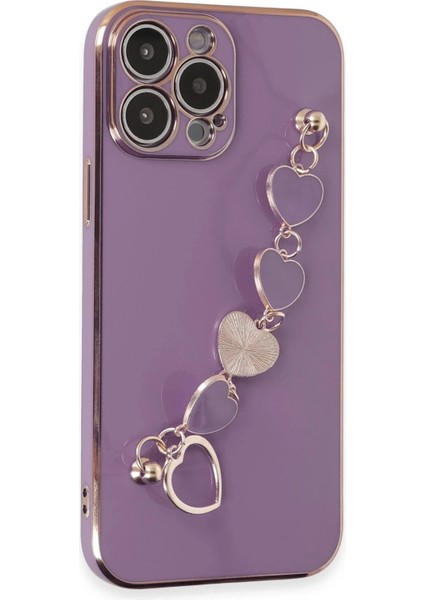 Newface iPhone 13 Pro Kılıf Esila Silikon - Mor modelleri