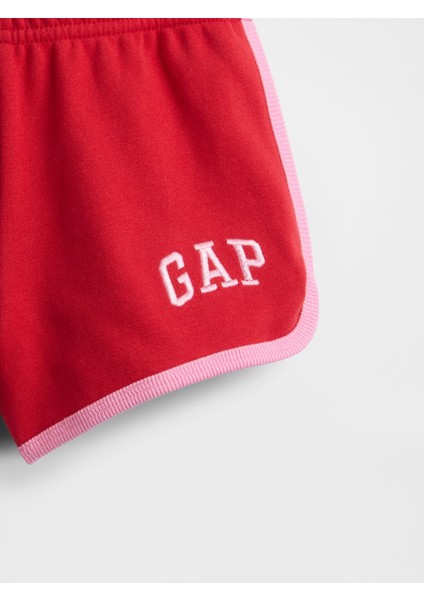 Kız Bebek Kırmızı Bebek ve Küçük Çocuk Logo Yunus Sweat Şortları fiyatları