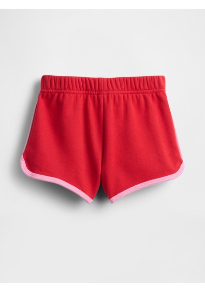 Kız Bebek Kırmızı Bebek ve Küçük Çocuk Logo Yunus Sweat Şortları modelleri