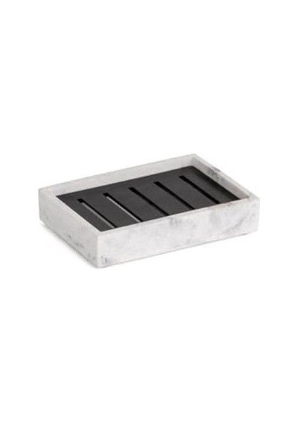 System Katı Sabunluk Desenli/siyah Renk 26X80X115 mm