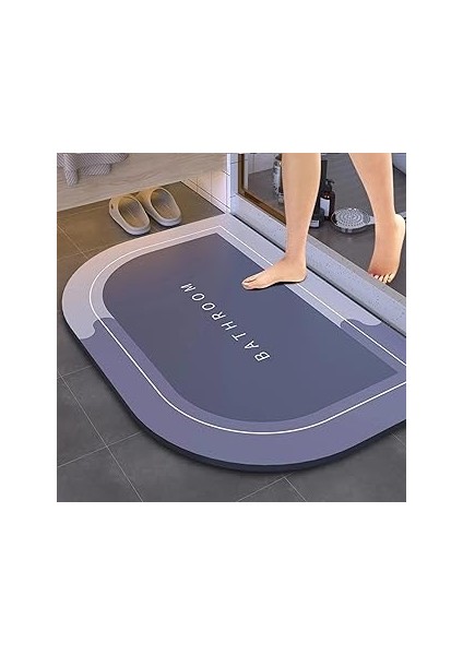 Ankanorm Banyo Paspası Kaymaz Tabanlı Süper Emici Nappa Deri Banyo Paspası Abdest Paspası (58X38CM)
