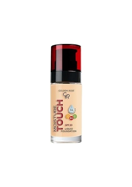 Rose Moisture Touch Liquid Foundation SPF20 No: 104 Nemlendirici Etkili Fondöten