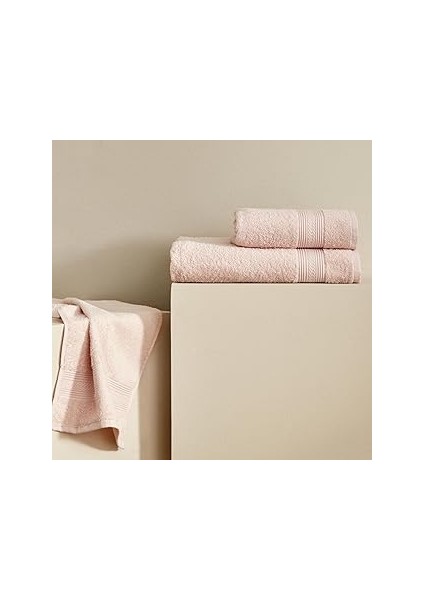 Home Soft TOUCH%100 Pamuk 30X50 cm Havlu Pudra