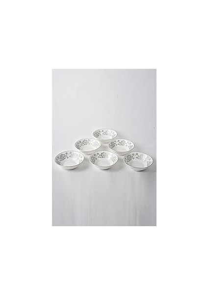 Setabianca Strg-80-G Bone China Kase Set Gül Gümüş, 6lı