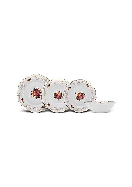 Antique 24 Parça 6 Ki̇şi̇li̇k Porselen Yemek Takimi