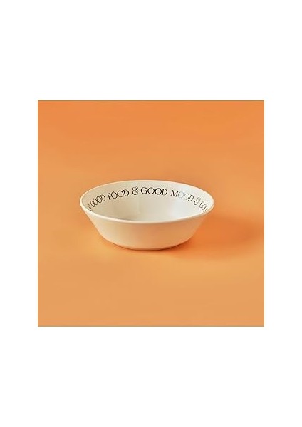 Bella Maison Motto Seramik Salata Kasesi Beyaz (24 Cm)
