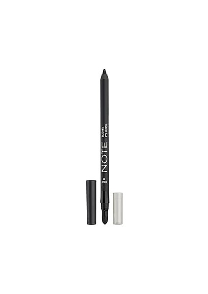 Note Smokey Eye Waterproof Aplikatörlü Göz Kalemi 01 Black, Siyah