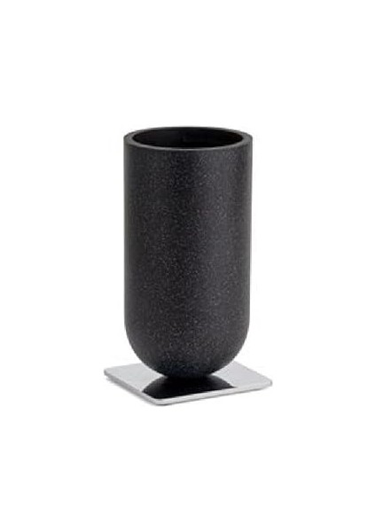 System Diş Fırçalığı Siyah/krom Renk 143X75X75 mm