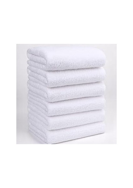 Anilsan 6'lı Beyaz El Havlusu - 50X90 Cm, 225 GR,%100 Pamuk, Spa ve Otel Havlusu, Günlük Kullanıma