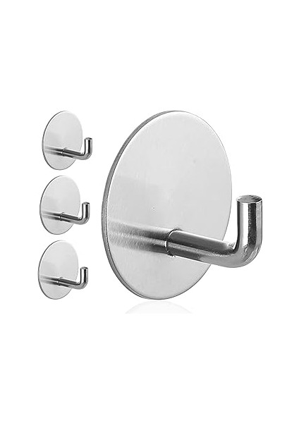 Joyzzz Yapışkanlı Kancalar, 4 Paket Ağır Hizmet Tipi Duvar Havlu Kancalarına Yapışır, Mutfak Banyo