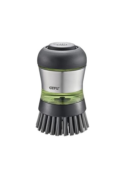 Gefu Swift Bulaşık Fırçası, 2'si 1 Arada Bulaşık Deterjanı Dispenseri ve Fırçası, Ergonomik, Doldur
