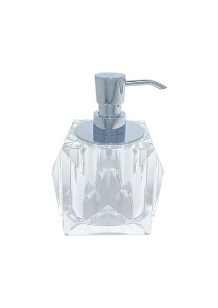 System Kristal Sıvı Sabunluk Krom Renk 150X114X114 mm