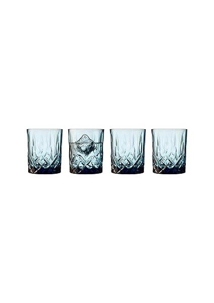 Lyngby Glas Sorrento Viski Bardağı 32 cl 4 Adet Mavi