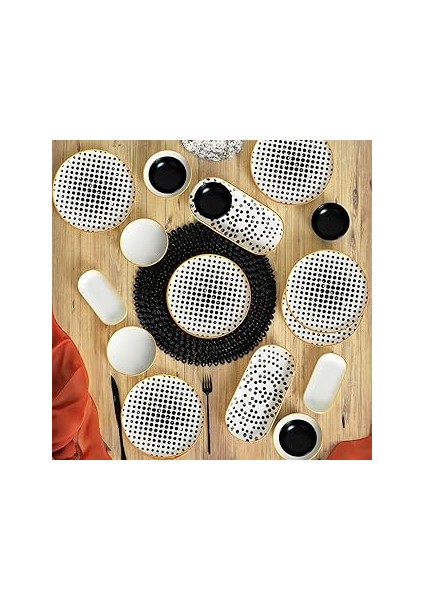 Keramika Polka Kahvaltı Takımı 18 Parça 6 Kişilik 19919-22-41
