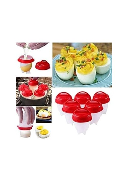 5dm-Silikon Yumurta Haşlama Kabı 6lı Set