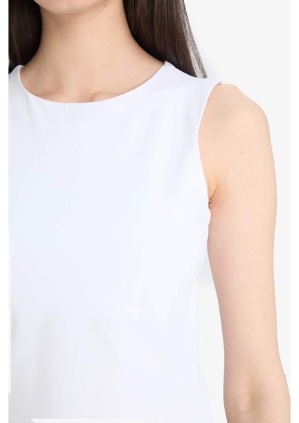 Regular Fit Basic Düz Bisiklet Yaka Beyaz Atlet F3534AX25SM fırsatları