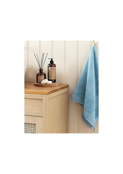 English Home Deluxe Low Twist Yüz Havlusu 50X90 cm Mavi