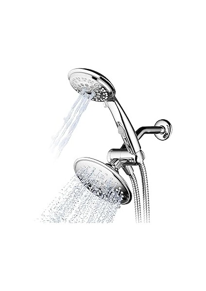 Lüks Hydroluxe® 30-Setting 3 Yollu 15,2 cm Rainfall 26060000/EL Duşu Combo Patentli Şalter Pause On