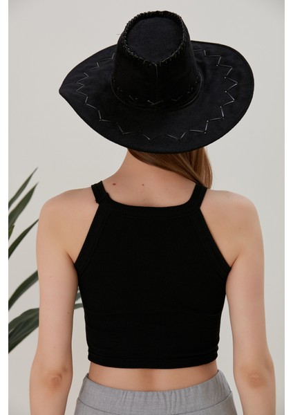 Siyah Fitted/vücuda Oturan Iki Omuzu Açık Miami Fitilli Esnek Örme Bluz