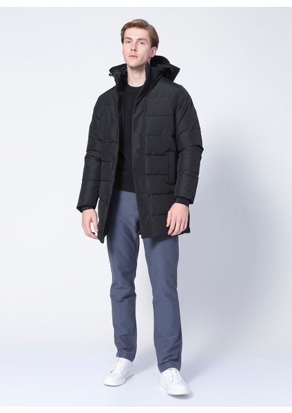 Carl Long Quilted Coat Otw Erkek Siyah Mont 22020156-02 fiyatları