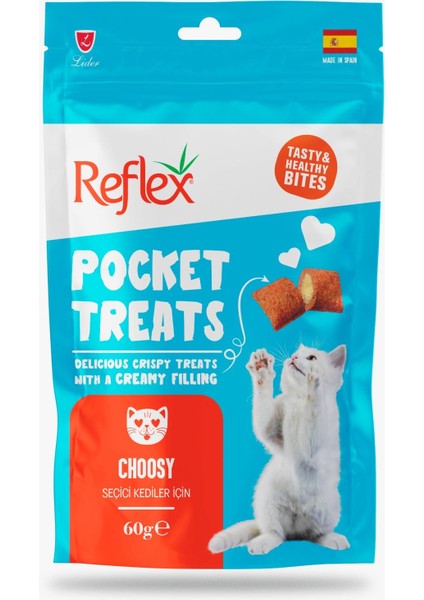 Pocket Treats Seçiçi Kediler Için Kedi Ödül Maması 3lü Fırsat 3X60GR fırsatları