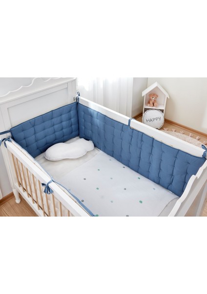 Beşik Kenar Koruyucu Set 4 Parça 80X140 -Mavi