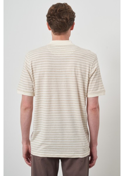 Erkek Bej Trend Polo Yaka T-Shirt indirimleri