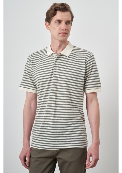 Erkek Çağla Yeşili Trend Polo Yaka T-Shirt