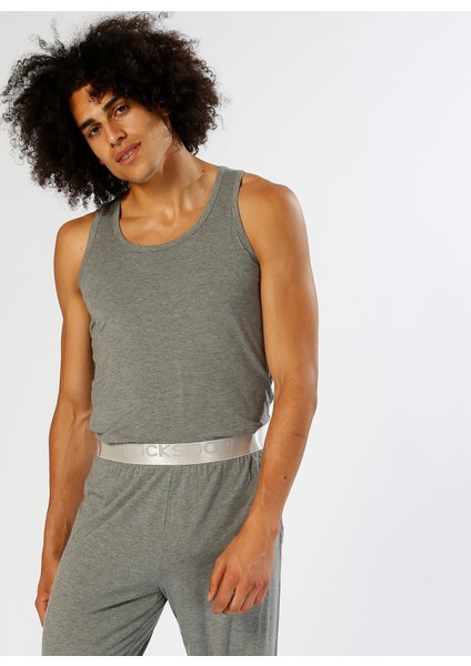 9304 ERKEK SILVER GRİ MELANJ TEK ALT