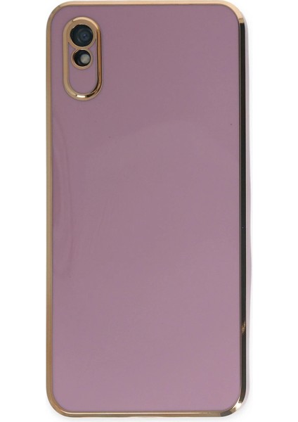 Xiaomi Redmi 9A Kılıf Volet Silikon - Mor Zrnet