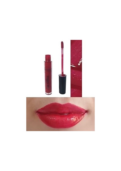Edwol Make Up Likit Işıldayan Parlak Kırmızı Ruj