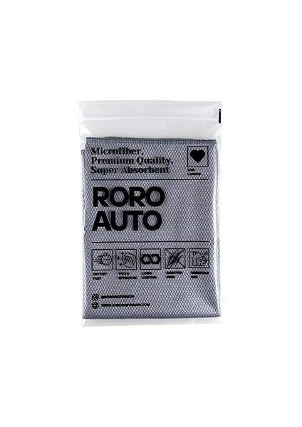 Roro Auto Olimpos Mikrofiber Oto Cam Bezi 50X70 Gri