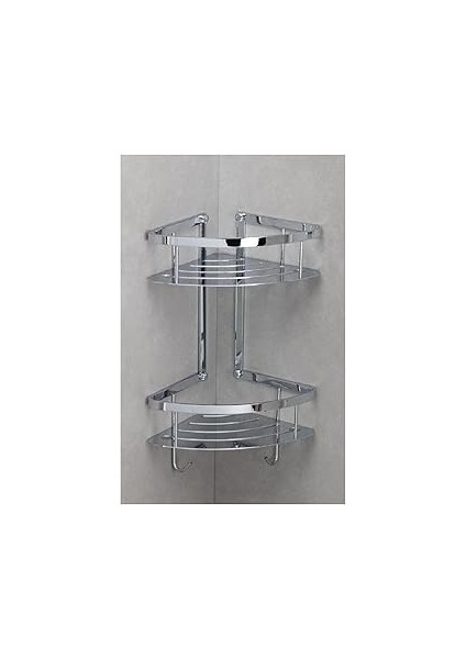 System Banyo Duş Raf Sistem Krom Renk 427X197X280 mm