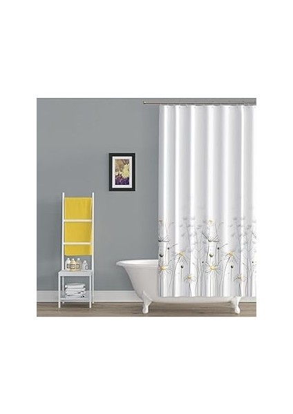 Tropik Home Banyo Perdesi - Tek Kanat Polyester Kumaş 180X200 cm