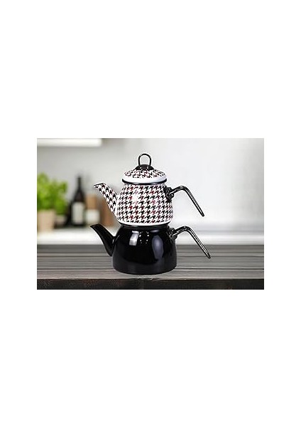 Pr Home Forte Black Mini Model Emaye Çaydanlık