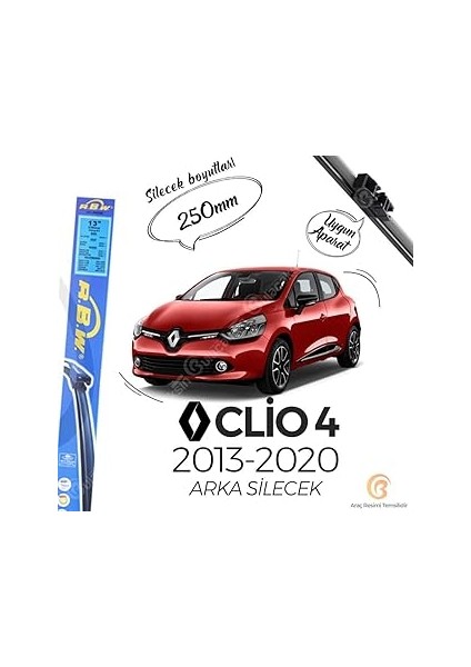Rbw Arka Silecek Renault Clio 4 2012-2020 ile Uyumlu
