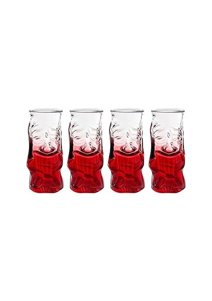 Concept Tiki Kokteyl Bardağı Kırmızı 4'lü 290 ml