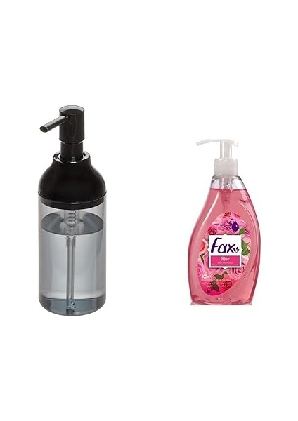 Bosphorus Homi Si̇yah Füme Sivi Sabunluk ve 1 Adet 400 ml Sivi Sabun Gül Kokulu