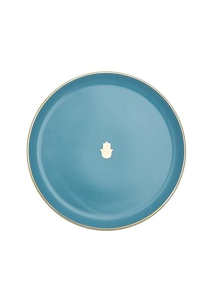 Glamorous Turkuaz Düz Tabak, 20 Cm, Lacivert