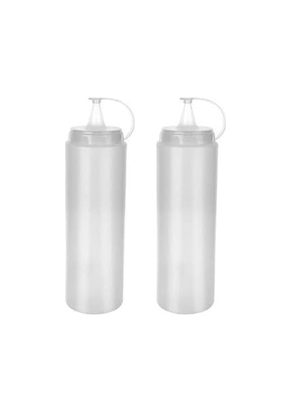 Orret Home 2 Adet Sos Şişesi 700 ml Plastik Yağlık Sirkelik Ketçap Mayonez Sızdırmaz Sosluk Yağdanl