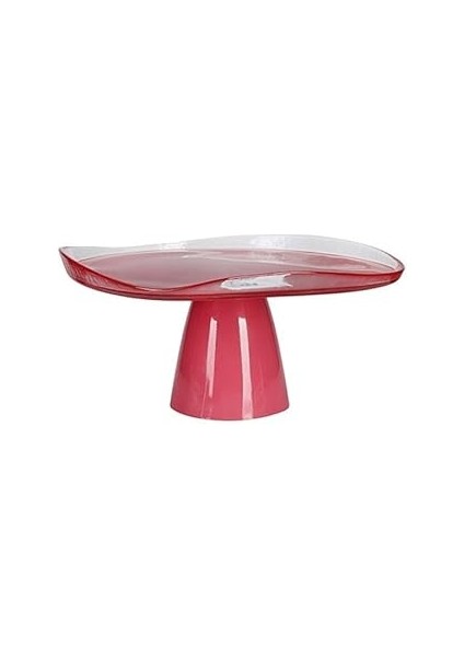 Ripple Pembe Ayaklı Tabak 28 cm