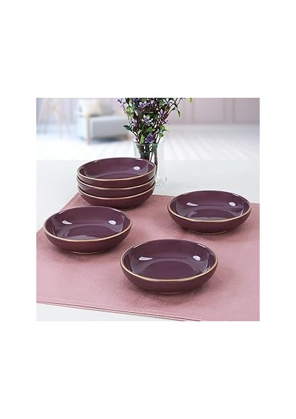 Keramika Mor Halka Çerezlik/sosluk 13 cm 6 Adet
