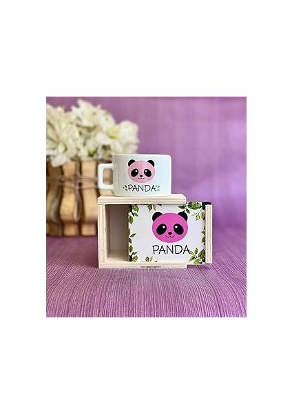 Giftmoda Pembe Panda Tasarımlı Kutulu Kupa